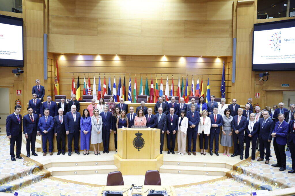Groepsfoto van de COSAC-Voorzittersbijeenkomst